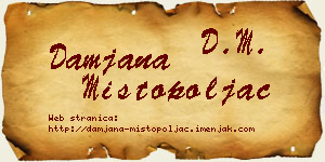 Damjana Mistopoljac vizit kartica